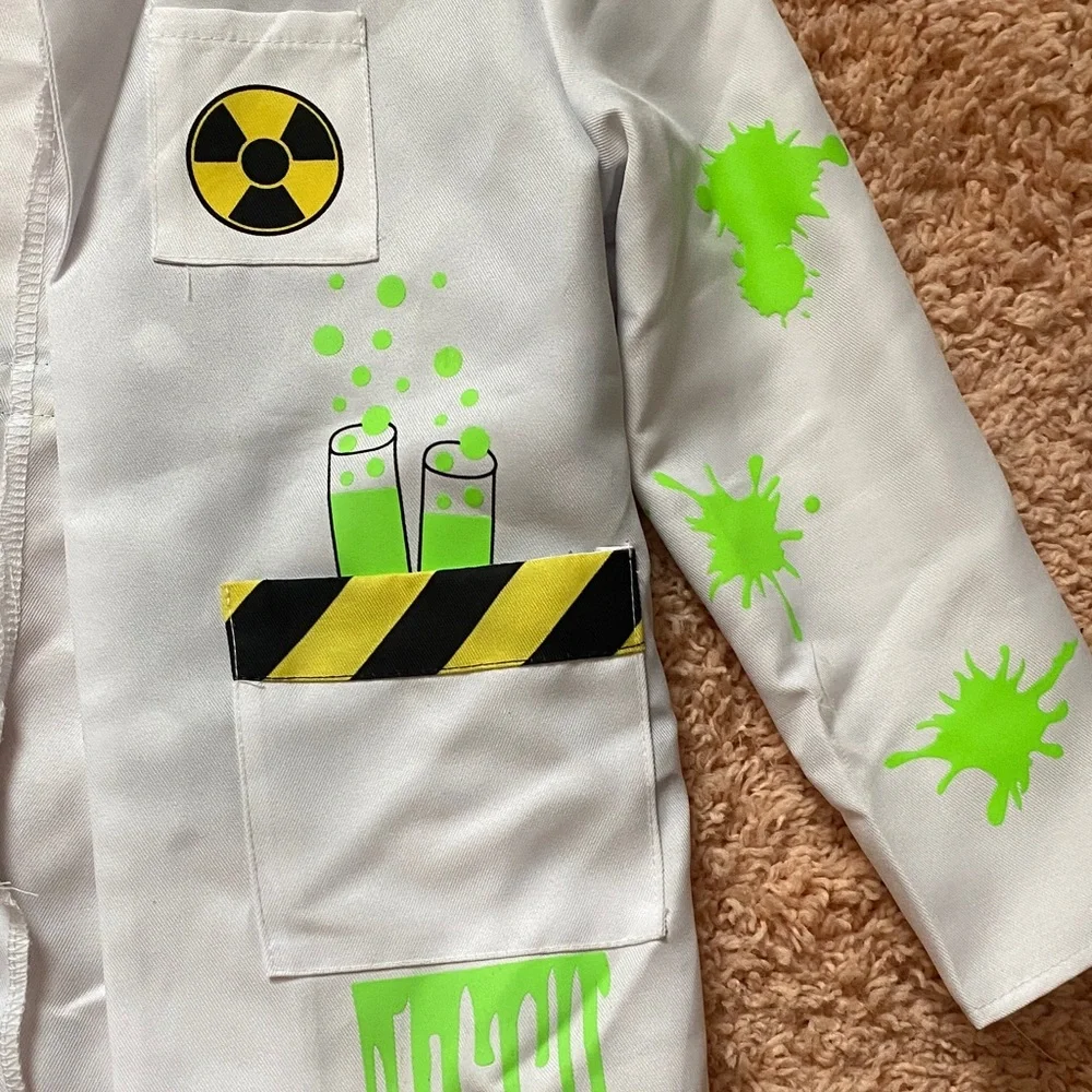 Mad Scientist Kids Costume with Green Accents - Picture 2 of 8